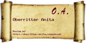 Oberritter Anita névjegykártya